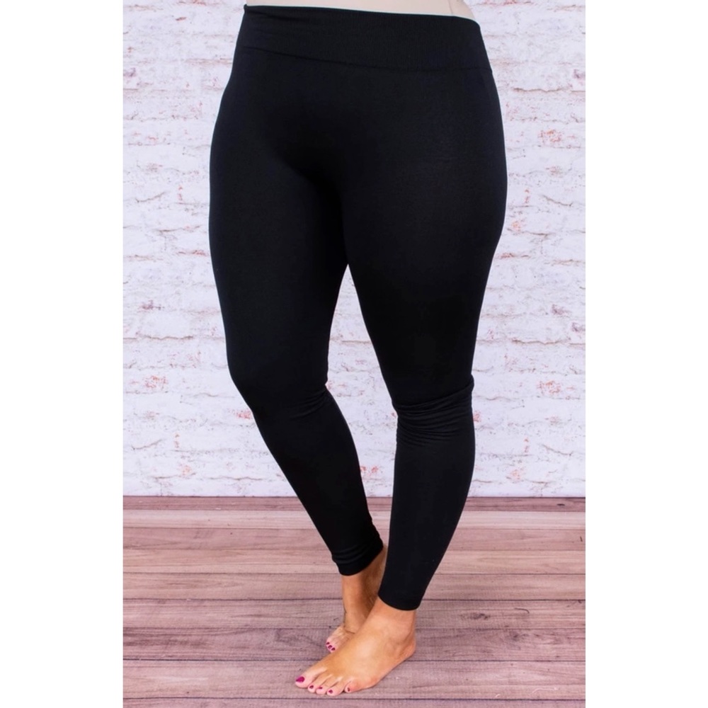Solid Black Leggings 2X/3X NIP NWT